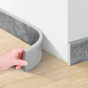 1roll 8cmx200cm Self-Adhesive  Wall Baseboard Stickers - Modern Style Thickened PVC Wall Edge Protector  Corner Guard Collision Bumper Strip