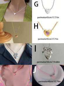 1 szt. Czerwony naszyjnik ze stali tytanowej, prezent na walentynki dla kobiet, elegancki mały czerwony łańcuszek z serduszkiem, wisiorek w kształcie serca, prezent na walentynki dla kobiet