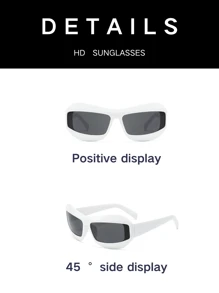 1pc Multi-Color Futuristic Technology Sporty Fashion Glasses For Men/Women With Cool Pilot Style Frame, Summer - Multicolor - View 19