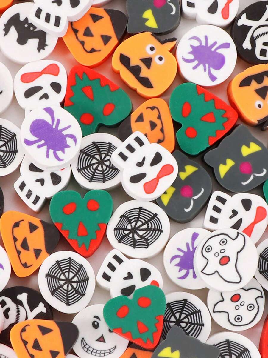 50 Đất sét mềm Halloween Skeleton Spider Ghost Hair Mash-Up Vòng tay đính cườm Phụ kiện DIY Quà tặng Quà tặng Quà tặng Quà tặng Quà tặng Quà tặng Quà tặng Quà tặng Quà tặng Quà tặng Quà tặng Quà tặng Quà tặng - Nhiều màu - Xem 1