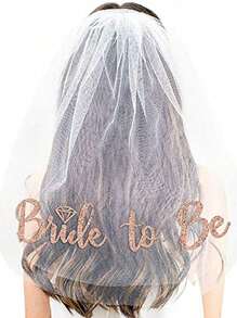 1pc Bachelorette Party Decorations, Bride To Be Gift, Bridal Shower, Wedding - Rose Gold - View 4