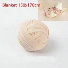 150X170cm 新生儿摄影道具背景布套装柔软面料摄影棚配件婴儿摆姿架毯子弹力布婴儿沐浴家庭装饰礼物婴儿沐浴复活节礼物适合女孩/男孩 - 彩色 - 查看 19
