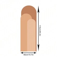 SURELIFE 1pc Bohemian Rainbow Geometric Beige Vinyl Wall Sticker Decals Removable PVC For Bedroom Living Room Home Decor Wallpaper Self Adhesive Peel And Stick - Multicolor - View 16