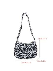 Casual Nylon Fabric Women's Armpit Bag, Dopamine Girl Shoulder Bag, Simple And Stylish French Style Baguette Bag