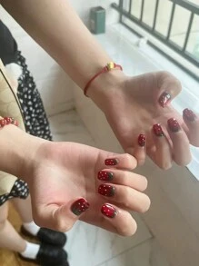 Sử dụng để cải thiện vẻ ngoài của bạn ngay lập tức với bộ 30 miếng dán móng tay giả hình quan tài ngắn theo phong cách Pháp, tươi mới và dễ thương, làm trắng da vị dâu tây, cô gái ngọt ngào, phong cách Nhật Bản và Hàn Quốc, miếng dán móng tay dành cho nữ kèm theo 1 miếng keo dán và 1 miếng băng chà xát, thích hợp cho các bữa tiệc, khiêu vũ, trang phục giải trí hàng ngày, trang phục có thể tháo rời và tái sử dụng, đồ dùng làm móng - Nhiều màu - Xem 3