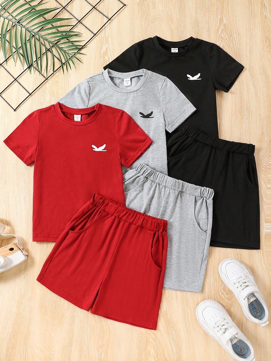 Young Boy Summer New Arrival Casual Short Sleeve Multi-Piece Outfit