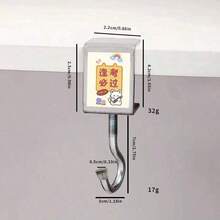 2pcs Multi-Functional Metal Hook, Portable Office And Backpack Hanger, Wall-Mounted Backpack Storage, Desk-Side Pocket Hook And Auxiliary Hook - Multicolor - View 4