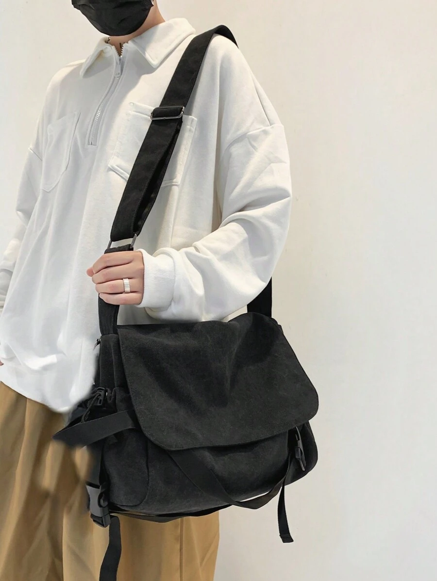 翻盖邮差包 休闲黑色单肩包 学生通勤 男士斜挎包 男包 斜挎包 侧包 学习用品 男士秋季包 圆筒包 旧钱 圣诞节 趣味礼物 旅行 节日 感恩节礼物 假期 徒步旅行 笔记本电脑 冬季 大容量 多功能 户外 便携 时尚休闲 学生 爸爸礼物 男朋友礼物 胸包 侧包 挎包 皮包 流浪包 托特包 黑色包 旅行必需品 露营斜挎包 夏季 返校 男士包包 春季 - 黑色 - 查看 1