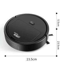 Swivel Sweeper Rechargeable Battery Automatic Intelligent Smart Sweeper Robot Side Brush Sweeping Wifi Home Appliance Decoration - Preto - Visão 2