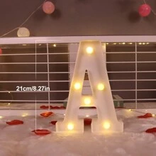 1 Peça Luz de Letra de LED, Cenário de Proposta Romântica Surpresa, Presente de Natal, Decoração Central, Adequado para Decoração de Aniversário/Casamento/Aniversário/Dia dos Namorados/Halloween/Natal/Ano Novo 2025, Presente de Aniversário e Feriado Perfeito para Família, Decoração de Quarto, Decoração de Festa, Branco (Baterias Não Incluídas)
