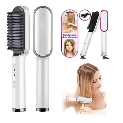 Herramienta para alisar el cabello, peine alisador de cabello esponjoso, iones negativos, cepillo alisador de cabello universal 110V/220V
