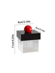 1pc Perfume Sample Storage Box, Vintage Vanity Table Desktop Decor, Jewelry Organizer Clear Acrylic Box - Black - View 2