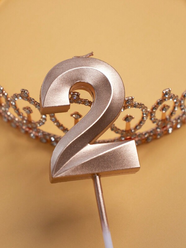 1 Stück Champagner Gold gefärbte Zahlenkerzen 0-9 Altersgeburtstagstorte Topper Party Dekoration