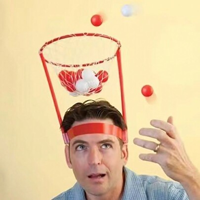 2 unidades Diadema con aro de baloncesto navideño, Diadema ajustable con red de baloncesto, regalo divertido para familia, amigos, Navidad, cumpleaños, fiestas de carnaval