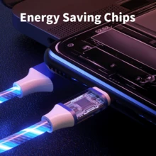 USB A轉Type C充電線，適用於所有Type C裝置的充電數據線 - 藍色 - 查看 6