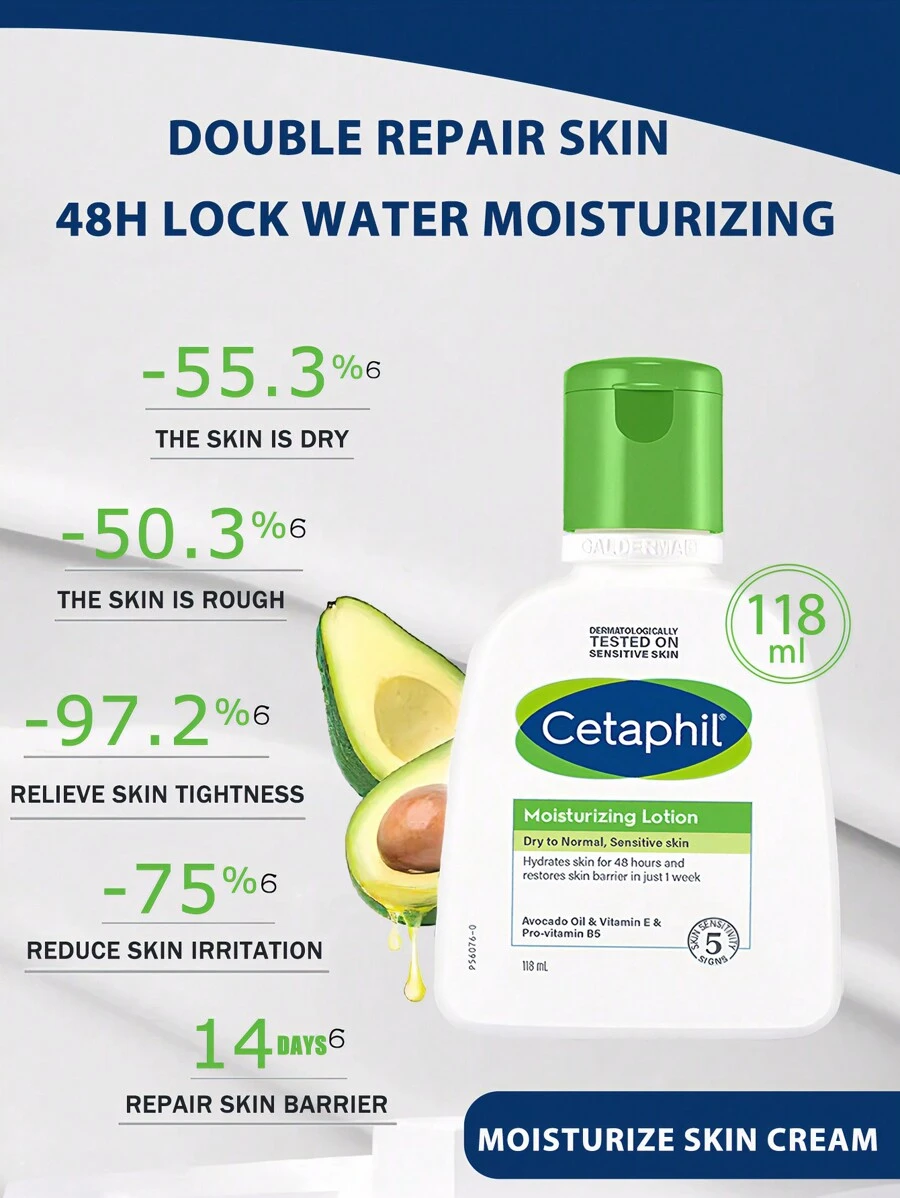 Cetaphil Moisturizing Lotion, Gentle Soothing & Nourishing Body Lotion For Men & Women, 118ml, Suitable For Autumn/Winter - White - View 1