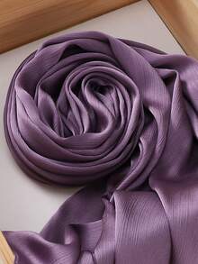 1 chiếc khăn trùm đầu Hồi giáo bằng vải satin trơn màu, có họa tiết. - Nhiều màu - Xem 18