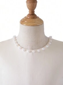 In Stock New Summer Apricot Color Backless Dress With Bowknot & Pearl Border For Children's Fashion Show - Apricot - View 4