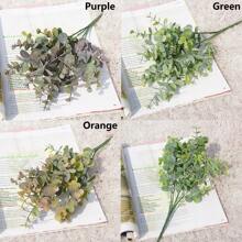 1 PIEZA Planta artificial de eucalipto de plástico Ramos de flores falsas para ramo de novia, para decoración de otoño en hogar, comedor, dormitorio, fiesta, cumpleaños, jardín exterior, San Valentín, regalo