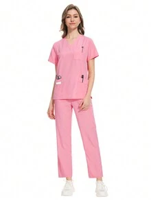 手术服制服女护士服，薄款透气护理手术服上衣和弹力手术服裤子医生工作服水疗工作服