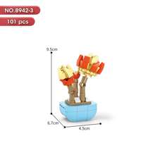 [2024 New Arrival] Lele Brothers Floral Master Building Block Potted Plants Toy, Creative Assembly Room Decoration - 8942 Flower Art Master - View 10