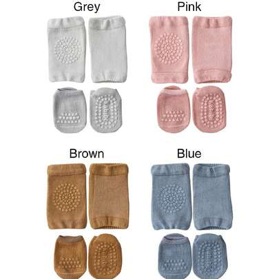 Baby Crawling Learning Walking Knee Pads Elbow Pads, Baby Knee Pads And Floor Leg Warmers Set, Anti-Slip Crawling Protection For 1-3 Years Old Baby