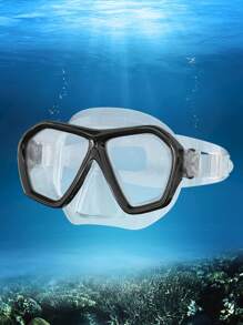 MYSTYLE Máscara de buceo y esnórquel para adultos, máscara de natación transparente, gafas de buceo antivaho, con cubierta nasal, adecuada para buceo, esnórquel, natación, artículos esenciales de playa, accesorios de playa, flotador de piscina - Negro - Ver 1