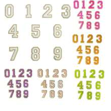 3/10/20pcs 3.2inch Chenille Number 0-9 Embroidered Iron-On/Sew-On Patch Apparel Accessories, Suitable For Clothes, Jackets, Hats, Books, Backpacks - DIY Embroidered Patch Supplies