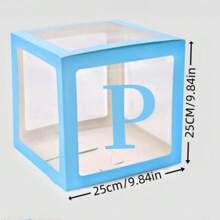 1 Balloon Box With 26 Letters For Color Selection, Used For DIY Custom Name, Birthday Party Background Decoration, Shower Decoration, Gender Display Decoration Blocks,Christmas - Blue - View 28