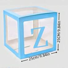 1 Balloon Box With 26 Letters For Color Selection, Used For DIY Custom Name, Birthday Party Background Decoration, Shower Decoration, Gender Display Decoration Blocks,Christmas - Blue - View 12