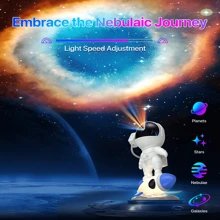 Galaxy Projector 13 Film Discs Projector, 12 In 1 HD Planetarium Astronaut Galaxy Projector For Bedroom, Galaxy Star Night Light Projector For Gaming Room/Party/Home - Pink - View 6