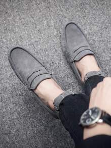 男士乐福鞋一脚蹬软底防滑复古休闲鞋（如果您的脚背较宽或较高，建议订购大一码）