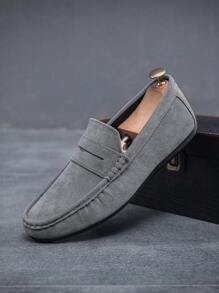 男士乐福鞋一脚蹬软底防滑复古休闲鞋（如果您的脚背较宽或较高，建议订购大一码）