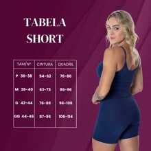 Kit 2 Short Set With Fitness Laces And Top Zero Transparency Gym High Waist - 藏蓝色 - 查看 5