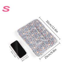 1pc Cartoon Graphic Random Pet Crate Mat For Dog And Cat For Living Puppy Keep Dog Bed Cat Bed Easy To Clean - Beige - View 3