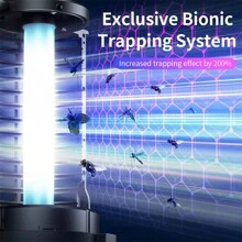 Mosquito Killer Lamp Fly Bug Insect Repellent Zapper UV Light Trap - Black - View 7