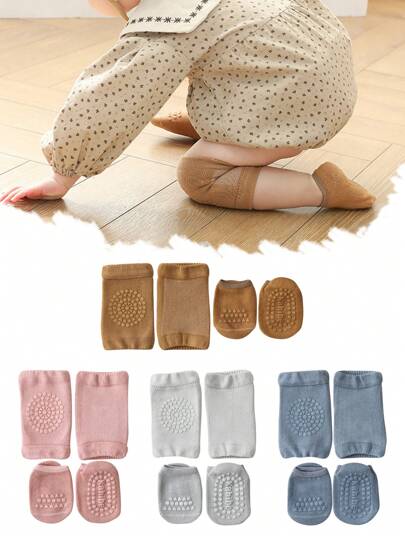 Baby Crawling Learning Walking Knee Pads Elbow Pads, Baby Knee Pads And Floor Leg Warmers Set, Anti-Slip Crawling Protection For 1-3 Years Old Baby