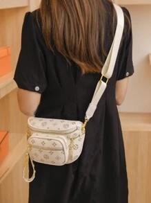Classic Chest Bag Multi-Layer Plaid Crossbody Bag Simple And Stylish Versatile Shoulder Bag Suitable For Work Commuting Daily Out Shopping - Multicolor - View 4