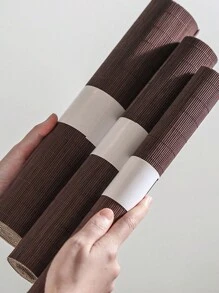 1pc Natural And Bamboo Mat, Table Runner 11.8in*17.7in, Chinese Style With 71in*11.8in CutTable Runner, Washable, Easy To Clean, Non-Slip, Heat-Resistant Pad For Dining Table, Suitable For Room Decoration, Home Table Decorations, Festivals, Parties, Birthdays, Weddings, And Dinner Parties.