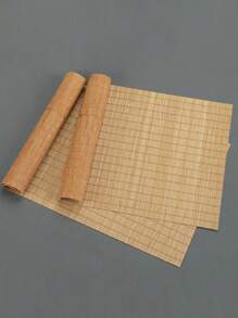 1pc Natural And Bamboo Mat, Table Runner 11.8in*17.7in, Chinese Style With 71in*11.8in CutTable Runner, Washable, Easy To Clean, Non-Slip, Heat-Resistant Pad For Dining Table, Suitable For Room Decoration, Home Table Decorations, Festivals, Parties, Birthdays, Weddings, And Dinner Parties.