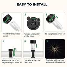 1 pieza/6 piezas Luces LED solares para piscina, adecuadas para decoración de vallas de piscina, accesorios de piscina LED resistentes al agua, luces nocturnas