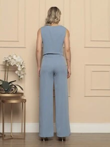 Women Two-Piece Outfits - Baby Blue - View 3