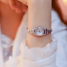 Women's Quartz Dress Watch With Crystal Diamond, Gold & Silver Tone Watch