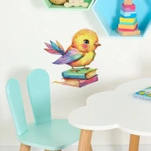 1 pieza Divertido adhesivo de pared con diseño de gato pintado - Multicolor - Ver 6