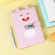 A5 Cute Password Notebook With Lock, Diary Notebook, New Style Unisex Password Notebook, Minimalist Memo Pad,School Supplies,Back To School
