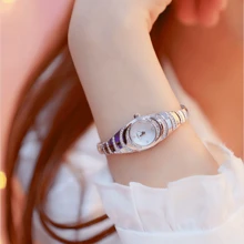 Women's Quartz Dress Watch With Crystal Diamond, Gold & Silver Tone Watch