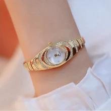 Women's Quartz Dress Watch With Crystal Diamond, Gold & Silver Tone Watch