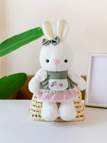 1 件 Yasu 兔子毛绒玩偶，白色兔子玩偶，可爱家居装饰，女孩柔软填充动物玩偶