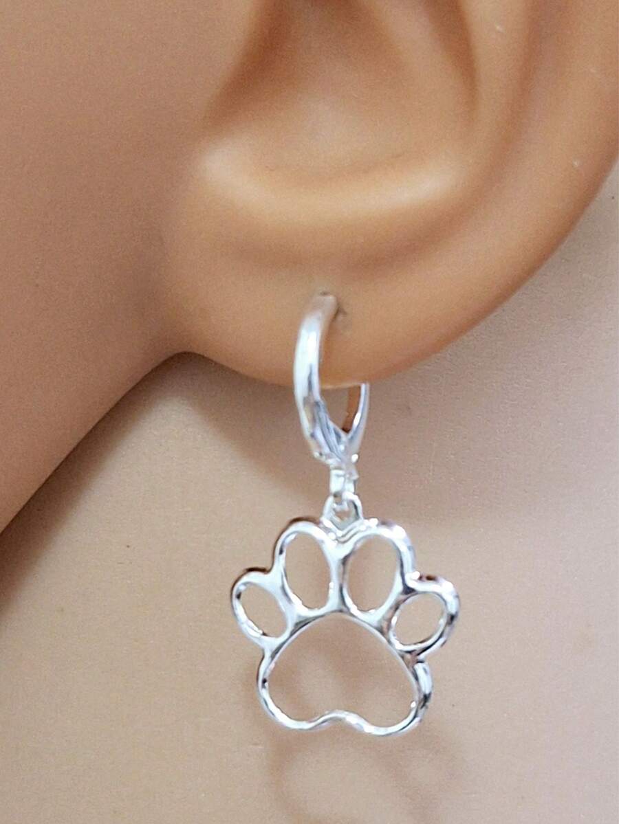 Women Stud Earrings - 銀色 - 查看 1