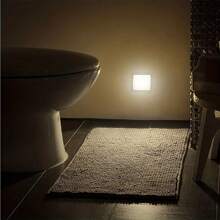 1pc Wireless Motion Sensor Wall Light, LED Battery Powered Night Light (Batteries Not Included), Motion Sensor Light, Auto On/Off, Suitable For Kitchen, Bedroom, Living Room, Hallway Lighting - White - View 3